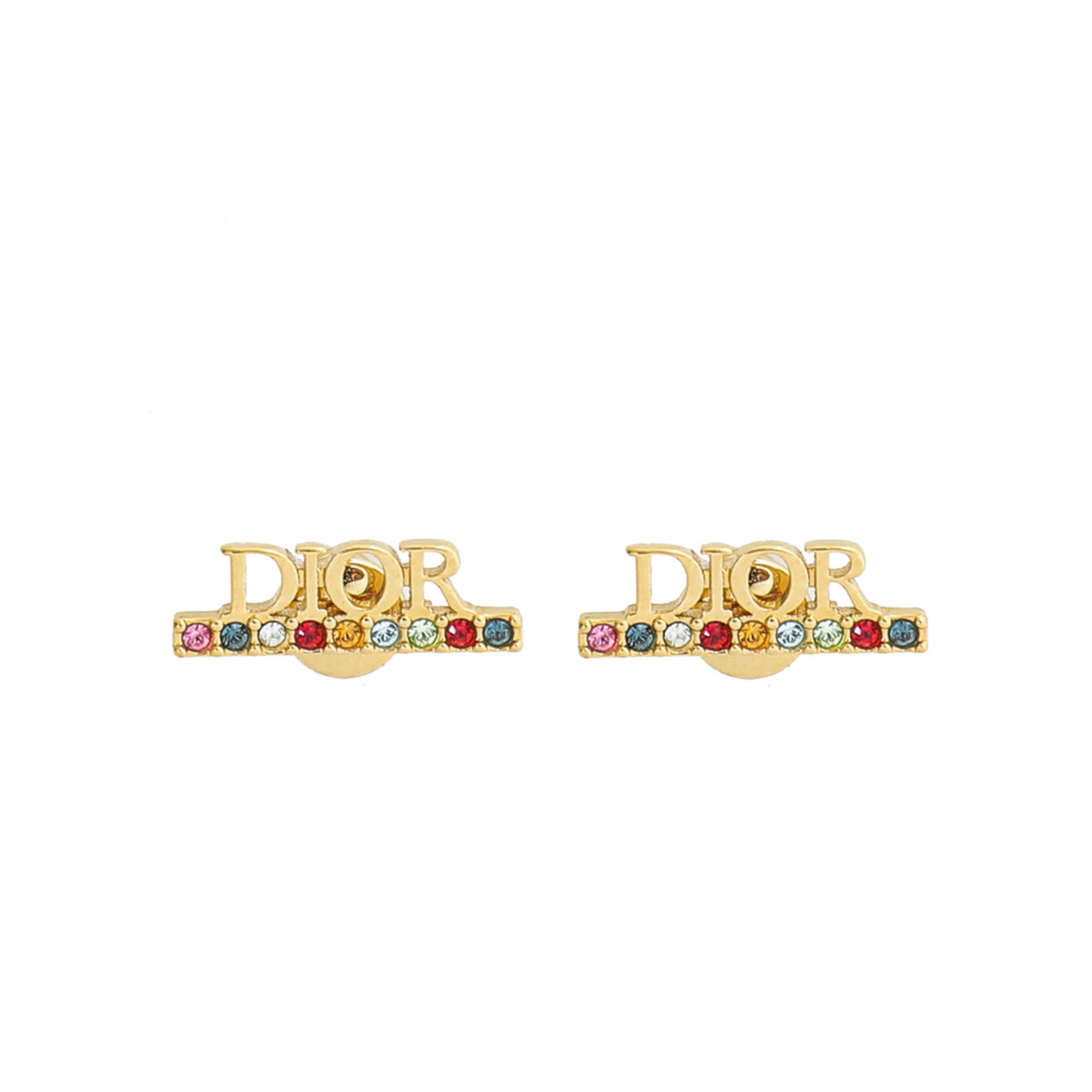 DIOR GOLD DIO(R)EVOLUTION STUD MINI EARRINGS E1456DVOCY_D665